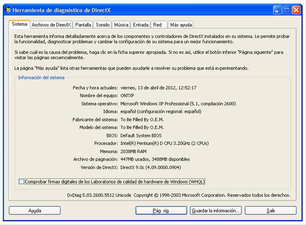 DirectX 9.0c – capture d'écran 1